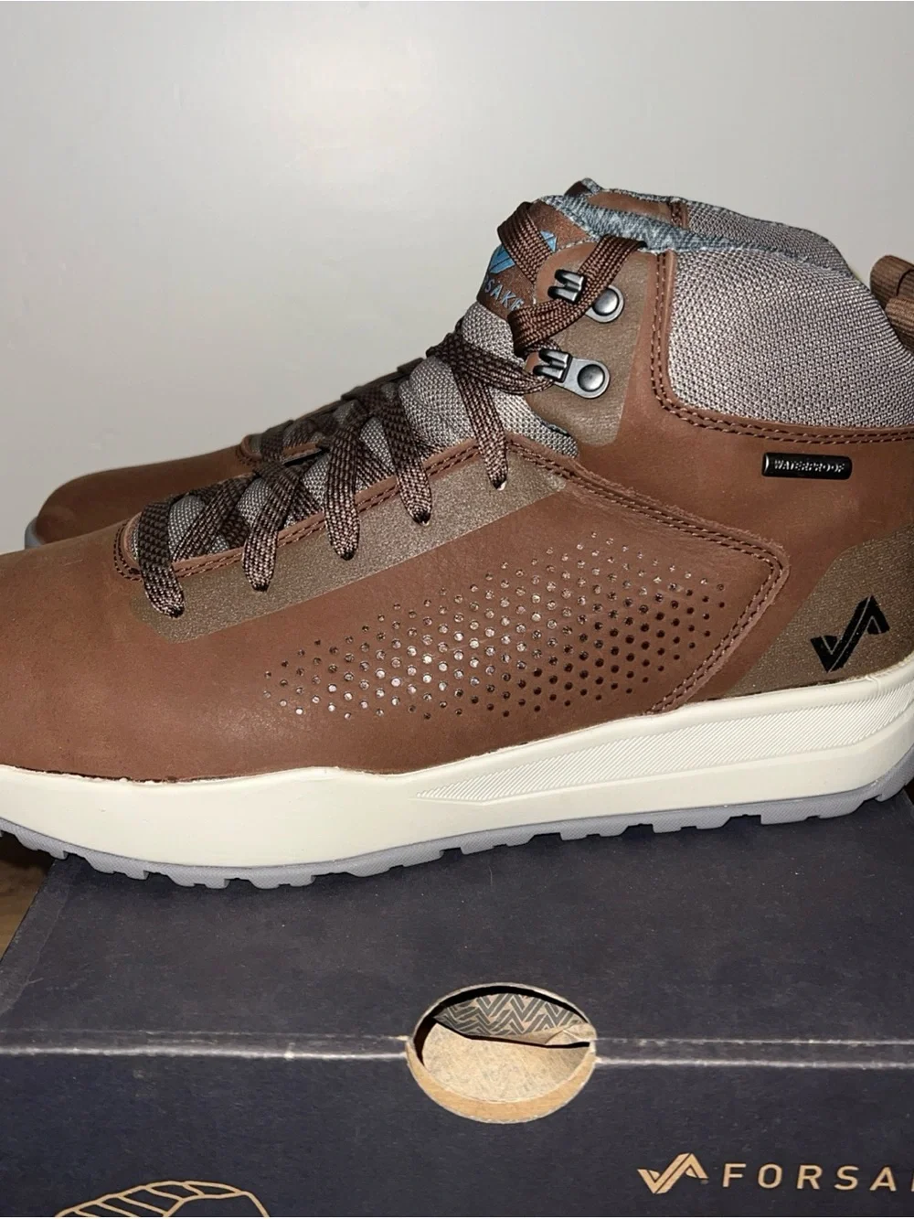 Forsake dispatch Men’s Brown Leather Mid-Top waterproof boots